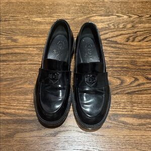 Chanel - Black Patent Loafers